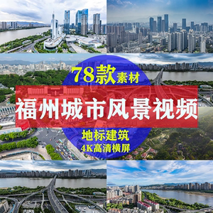 2024福州城市CBD建筑天际线航拍延时摄影宣传片高清风景视频高清