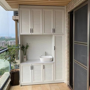全铝合金橱柜整体定制厨房厨柜家用全铝柜体门板材料不锈钢台面