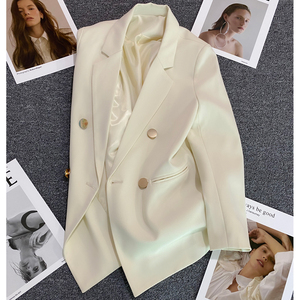 白色西装外套女2024春季新款高级感小众宽松气质名媛高级感小西服