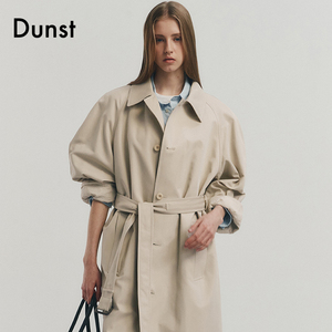 Dunst2024春季新品中性风束腰风衣宽松长款外套日常通勤UDTR4A101