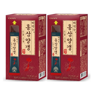 韩国正品代购CROWN可瑞安吸吸果冻布丁红参零食5条*2盒