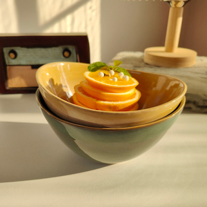 可爱造型元宝碗] 家用陶瓷碗菜碗水果碗面碗沙拉碗情侣碗韩式微瑕