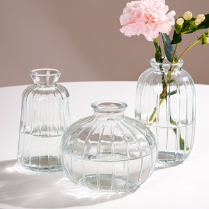 9.9元3个玻璃花瓶香薰瓶简约创意迷你小水培绿植插花桌面装饰摆件