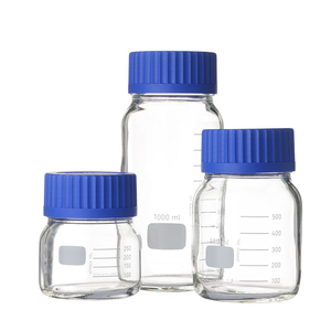 杰岛 实验室蓝盖试剂瓶 透明gl80大口蓝盖瓶试剂瓶玻璃化学样品瓶 油样瓶广口密封瓶带刻度耐腐蚀耐酸碱