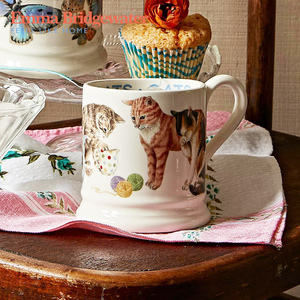 Emma Bridgewater马克杯家用水杯女生喝水咖啡陶瓷杯高颜值猫猫杯