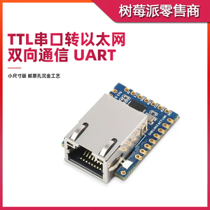 TTL串口转以太网模块 TCP/UDP双向透传通信 UART转RJ45网口扩展板