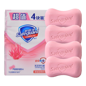 舒肤佳香皂芦荟100g*4块装纯白清香型香皂柠檬味香皂