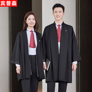 律师袍男女新款律师服工作服律协标准开庭服装制服职业装定制黑色