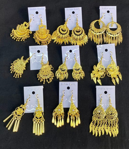 金色耳环饰品泰国云南傣族服装配搭新款9对工艺品纪念品摄影道具
