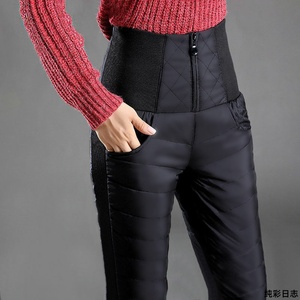 2024羽绒裤冬季外穿高腰加绒加厚保暖修身显瘦防风棉裤女式女士