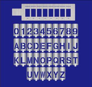 喷漆镂空模板数字编号字母空心油漆 活动组合卡槽电线杆柱子编号