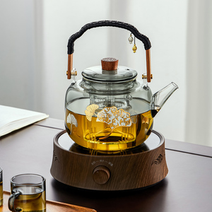 耐高温茶壶家用大容量煮茶壶玻璃蒸煮两用泡茶壶提梁壶电陶炉专用