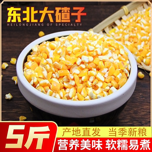 东北农家自产玉米大碴子正宗黑龙江齐齐哈尔粗粮笨粘中粒碴子五斤