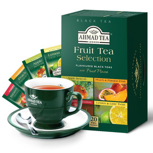 英国AHMAD茶 进口茶叶百香果柠檬红茶20包袋泡茶亚曼组合装果味茶