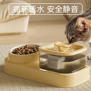 猫咪饮水机自动循环流动宠物饮水喂食器小猫喝水水盆狗狗喂水碗