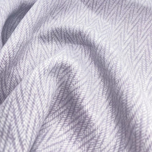 澳洲品牌双面可撕羊绒面料淡紫色纯羊毛呢鱼骨纹羊绒大衣服装布头