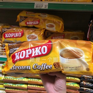新日期菲律宾进口OPIKO可比克BrownCoffee黄糖速溶咖啡27.5g30包
