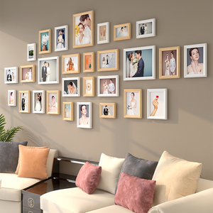 客厅照片墙装饰公司洗照片相片墙相框挂墙创意组合免打孔背景墙面