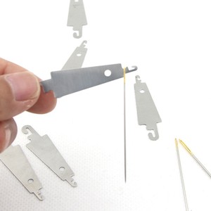 十字绣穿线器不锈钢片快速穿针器金属引线器工具认针器DIY手工
