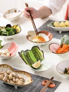 日式可爱个性网红陶瓷盘子创意不规则家用菜盘碟子小盘子水果盘