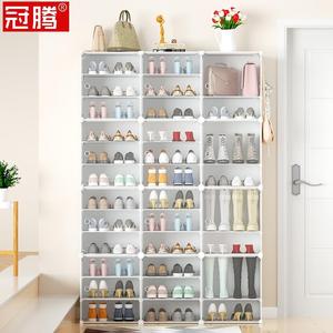 进门组装鞋架家用门口可以放鞋靴的简易防尘塑料长靴靴子收纳鞋柜