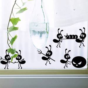 蚂蚁搬家卡通墙贴儿童房玻璃窗户家具装饰贴画外贸新款可来图零售