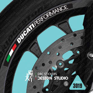 Ducati Performance 杜卡迪 696 821 899 1299 轮毂贴纸反光贴花