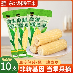 正宗东北白糯玉米真空包装新甜玉米粘新鲜非即食现摘黏玉米棒苞米