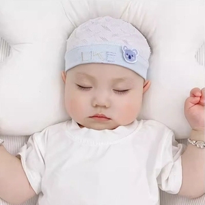 婴幼儿帽子护囟门胎帽夏季春秋发带空顶空调帽宝宝新生儿遮囱门帽