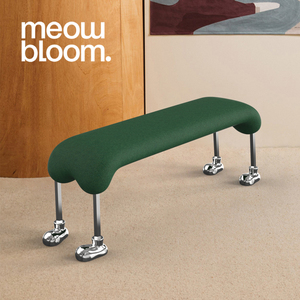 Happia小狗长条凳｜卧室床尾软包凳双人餐椅现代北欧正版设计舒适