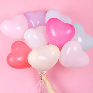 心形马卡龙气球 爱心装饰粉红色结婚婚礼房间浪漫告白求婚汽球