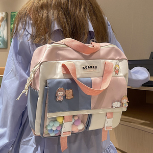 小学生手提袋拎书袋女童两用儿童小背包2023新款补习袋单肩斜挎包