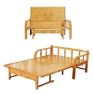 沙发小竹床折叠床凉床老式竹床家用省空间多功能凉板椅床两用单人
