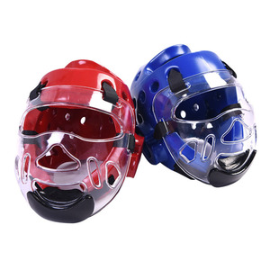 跆拳道头盔面罩空手道护具可拆卸少儿护头套实战护脸拳击散打面具