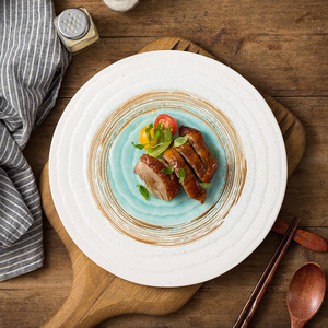 创意牛排盘子平盘家用日料摆盘餐具高级感长方形陶瓷寿司盘创意菜