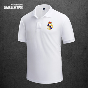 皇家马德里西甲皇马训练队服男装Polo衫Real Madrid短袖t恤夏足球