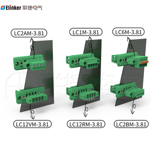 3.81mm穿墙接插件免焊公母插拔式接线端子排台LC10MG+LZ5X+插头