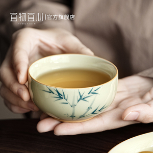 主人杯单杯女茶杯陶瓷杯单个茶碗茶具个人杯专用高档女士手绘瓷器