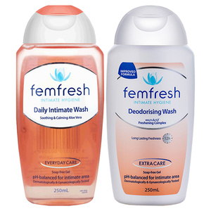 进口femfresh芳芯女性私处洗护液私密处去异味清洗液护理液澳版*2