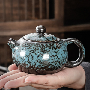陶瓷茶壶茶道雪花单壶家用简约现代功夫茶具单个泡茶壶创意泡茶器