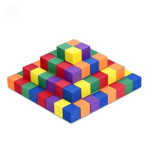 彩色EVA泡沫方块 游乐场积木玩具 海绵方块 正方体 点数教具 浮块