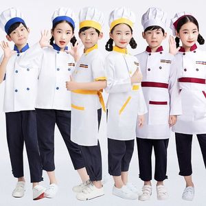 儿童厨师服套装三件套幼儿园烘焙课手工课男女童角色扮演儿童围裙
