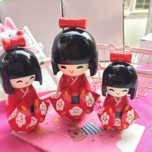 日本偶木制工艺日式寿司料理店摆件玩新品传统和服娃娃木偶