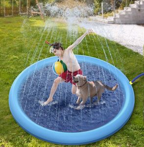 宠物喷水垫宠物游泳池折叠水池亚马逊新款狗狗儿童户外嘻戏喷水垫