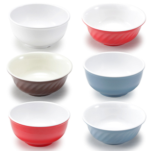 密胺粥碗5/6英寸仿瓷餐厅饭碗塑料深碗大碗商用自助快餐汤碗面碗