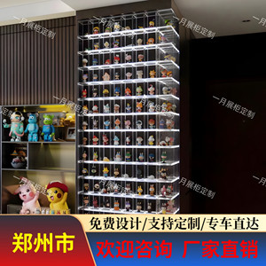 郑州市亚克力透明展柜发光置物架储物柜手办潮玩柜鞋子包包陈列柜