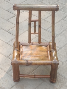 竹椅子靠背椅午休躺椅折椅化妆椅摇椅簸箕儿童款家用桌椅竹编制品