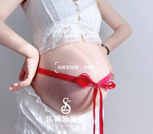 孕妇照片在家拍孕妈咪白色蕾丝仙气拍照写真照相衣服孕妇拍照服装