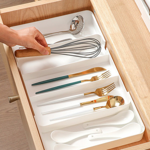 厨房抽屉分隔餐具收纳盒家用橱柜内置分格刀叉筷子架厨具收纳神器
