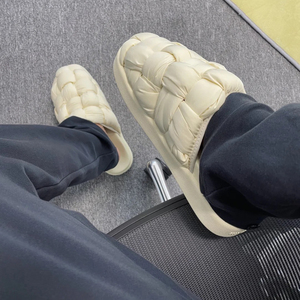 王嘉尔~【FOOT INDUSTRY】足下工业包头拖鞋编织外穿一字拖男女鞋